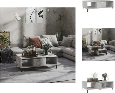 Produktbild von vidaXL Couchtisch Betongrau 103,5x60x35 cm Holzwerkstoff - Couchtische