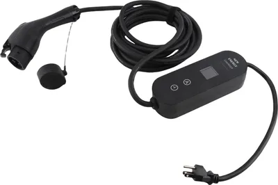 Productafbeelding van EV-lader, 16A, 3,5 kW, draagbare elektrische voertuiglader met LED-scherm, intelligente temperatuurregeling, diefstalbeveiliging, laadapparatuur, plug-and-play