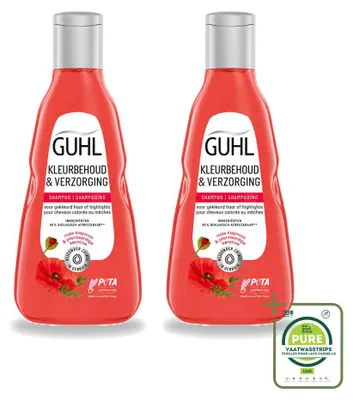 Zdjęcie produktu dla 2 sztuki szamponu Guhl Farbschutz & Pflege, 250 ml - opakowanie zbiorcze