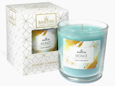 Image de Bougie de luxe Santini - Monoï, 200g