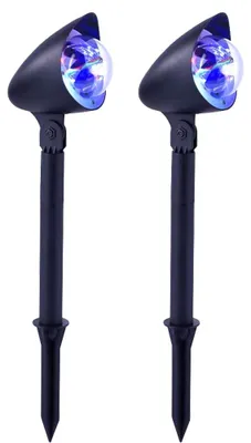 Produktbild von 2er Set RGB LED Stecklampe, Erdspieß, Farbwechsler, H 45,5 cm