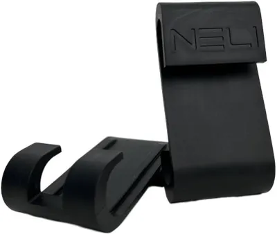Produktbild von Glas Wandhaken Set, 2 Stück, schwarz, doppelte Haken für Handtücher