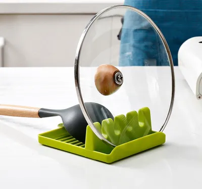 Produktbild von CRELIV Kochbesteckhalter »2 Stück Grün Deckelablage, Löffelablage, Multifunktionsablage, Küchenhelfer Ständer, Pinselablage, Topfdeckelhalter