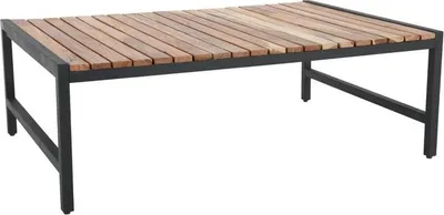 Immagine prodotto di Tavolino basso Bolero in acciaio e legno di acacia, 1200 x 800 mm