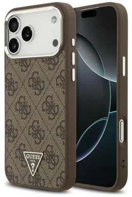 Produktbild von Handyhülle für iPhone 18 Pro Max / 17 Pro Max, Guess 4G Triangle Logo mit MagSafe, Braun