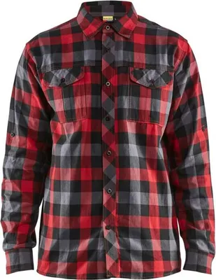 Produktbild von Blakläder® Flanellhemd 3299 1152 in div. Farben, Farbe:rot/schwarz, Größe:S