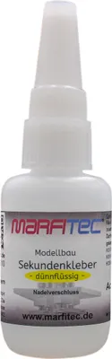 Produktbild von Marfitec Modellbau Sekundenkleber 20g dünnflüssig Metallnadel Verschluss