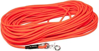 Produktbild von Mystique® Biothane Schleppleine rund 8mm neon orange 20m Scherenkarabinerhaken