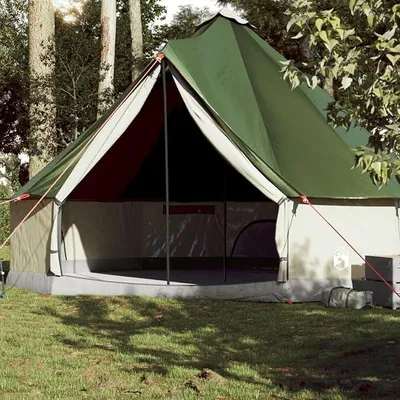 Produktbild von Tipi-Familienzelt 10 Personen Grün Wasserdicht, Caming Zelt, Camping Tents, Camping-Zelt - 94594