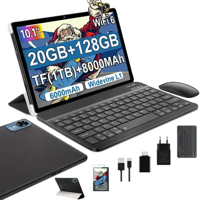 Produktbild von Tablet 10 Zoll Android 20GB+128GB Octa-Core Widevine L1 Schwarz