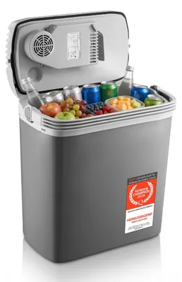 Immagine prodotto di TZS First Austria - Frigo Portatile Elettrico 24L - Tripla Alimentazione con USB-C PD 3.0 - 52W Caldo e Freddo - Auto e Camping - Grigio Chiaro