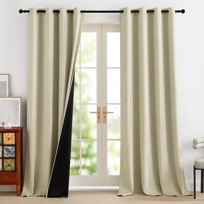 Obrázok produktu pre Zatemňujúce závesy 100% - Hotové závesy - 2 panely - 140B x 245H cm - Tepelná izolácia