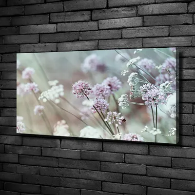 Produktbild von Tulup® Leinwandbild -100x50 cm - Wandkunst - Drucke auf Leinwand - Leinwanddruck  - Blumen & Pflanzen - Weiß - Wilde Blumen