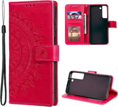 Image de Housse pour Samsung Galaxy S22 5G Housse téléphone portable Flip Case Cover Case Mandala Pink