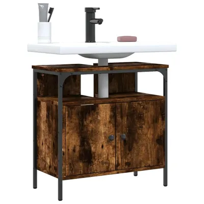 Obrázek produktu pro Spodní skříňka pod umyvadlo kouřový dub 60x30x60 cm materiál na bázi dřeva