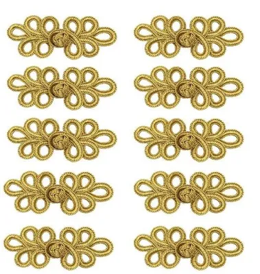 Produktbild von Kleinmetalen Knöpfe, 10 Stück, Gold, für Pullover, Jacketts, Mäntel, Schals und Kostüme