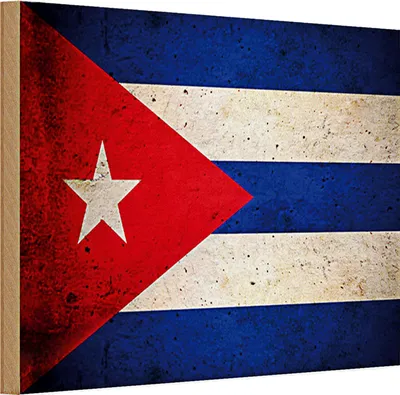 Produktbild von Holzschild Flagge 30x20cm Kuba Cuba Fahne