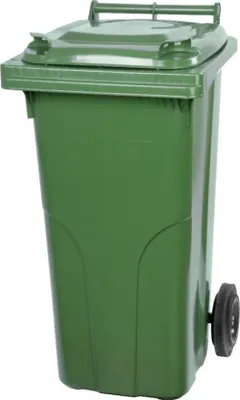 Produktbild von PROREGAL 2-Rad-Mülltonne MGB | HDPE-Kunststoff | HxBxT 94,5x48x54cm | 120 Liter | Grün