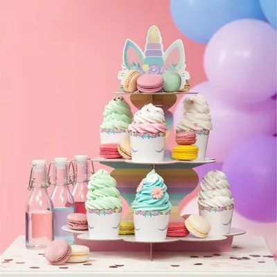 Produktbild von PartyPal Einhorn Muffin-Förmchen 6 Stück Backzubehör