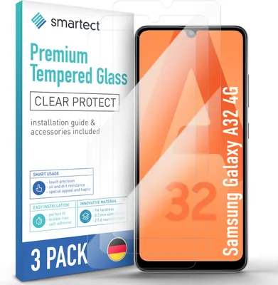 Produktbild von 3x Schutzglas Panzerfolie für Galaxy A32 4G/A22 4G/M22/M32 4G/A31 Displayschutz
