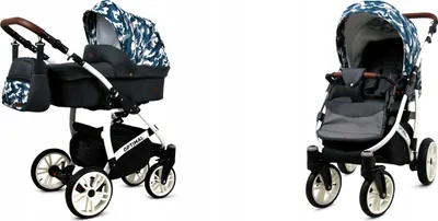 Produktbild von BabyLux® Optimal | 2in1 Kinderwagen Set | Grey Moro | Kombikinderwagen | Kinderwagenset | Buggy