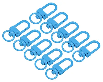 16 Karabinerhaken 33x13 mm bunt für Schlüssel DIY