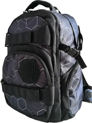 Immagine prodotto di Pixie Crew Hexa Nero Zaino scolastico ergonomico, 34 x 44 x 14 cm