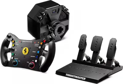Produktbild von Thrustmaster T598 Servo Base Raceline – Ferrari 488 Lenkrad + Raceline Pedale – Simulationsset