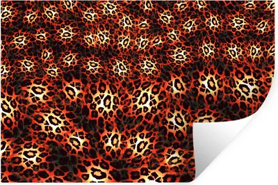 Produktbild von MuchoWow® Wandtattoo Wandsticker Wandaufkleber Leopardenmuster - Design - Orange 30x20 cm Selbstklebend und Repositionierbar - Wierderverwendbar - Selbstklebend