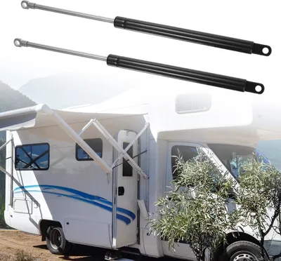 Image de 2 Piššces 15 Pouces 40 lb/178 N VšŠrins š€ Gaz Noirs Ressorts Amortisseurs Universels pour Fenšºtre de Camping-Car, Voiture, Camion, Bateau, Porte de Placard
