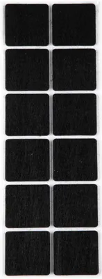 Obrázek produktu pro Plstěné podlahové kluzáky černé samolepicí v kulatém a čtvercovém provedení (čtvercové 40 x 40 mm)