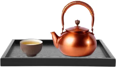 Produktbild von Rechteckiges Serviertablett aus Massivholz, umweltfreundliche Tee- und Kaffeeplatte für Mahlzeiten zu Hause oder im Restaurant (30 * 24)