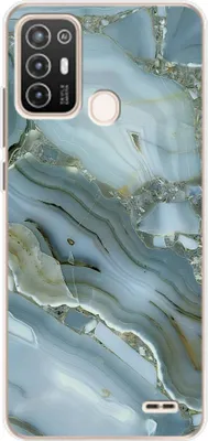 Produktbild von König Design Hülle kompatibel mit ZTE Blade A52 Kunststoff Soft Handyhülle - Handy Case Marmor Blau