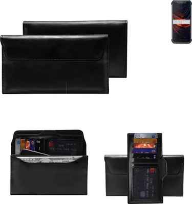 Produktbild von K-S-Trade Handy Hülle kompatibel mit Blackview BV9600 Pro (2019) Schutz Hülle Tasche Schutz Case Handytasche Kunstleder schwarz, 1x