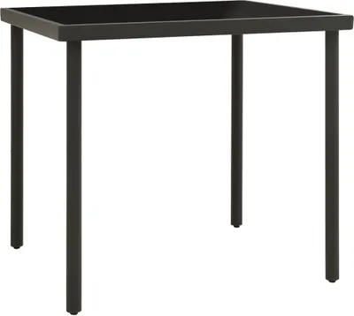 Produktbild von Garten-Esstisch Anthrazit 80x80x72 cm Glas und Stahl , Gartentische Design 2024