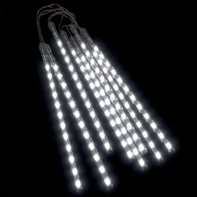 Produktbild von vidaXL LED Meteor-Lichter 8 Stk. 30 cm Kaltweiß 192 LEDs