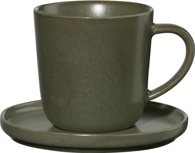 Produktbild von ASA Selection coppa nori Espressotasse mit Unterer, Espresso Tasse, Kaffeetasse, Untertasse, Porzellan, Grün, 80 ml, 19011192
