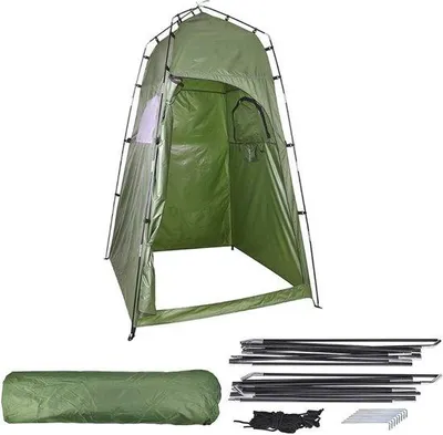 Zdjęcie produktu dla Mobilna toaleta i kabina do przebierania, idealna na kemping - 120 x 120 x 195 cm