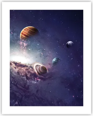 Produktbild von Poster - Poster ohne Rahmen - Kosmos Planeten die Sterne - 40x50 cm - Wand Bild - Wanddeko - Wandbilder - Kunstposter - Wandposter - Bilder - Kunstdruck - Wanddekoration - Wandbild - P2XPA40x50-4851