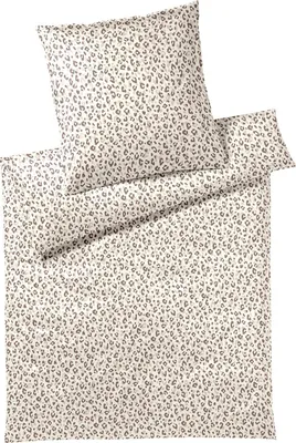 Produktbild von elegante Mako-Satin Bettwäsche-Garnitur Leolook Farbe Savanne Größe 135x200+80x80