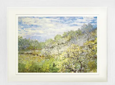 Produktbild von Claude Monet Gerahmtes Bild Mit Edlem Passepartout | Wand-Bilder | Im Bilderrahmen - Apfelbäume In Blüte, 1873 (30 x 40 cm)