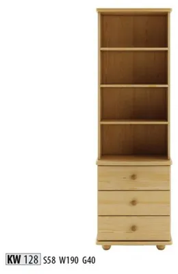 Produktbild von Massive Vitrine Echte Handarbeit Vollholz Schrank Holz Schränke Vitrinen Regal
