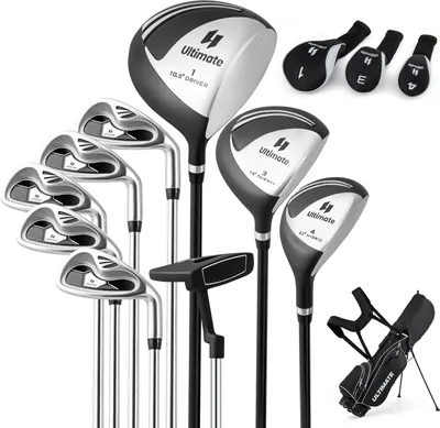 Produktbild von GOPLUS Herren Golfschläger-Set, Golf Komplett-Set, Golf Schlägersätzer, inkl. 1 Driver, 3 Fairway, 5 Hybrid & 1 Standtasche, Schwarz