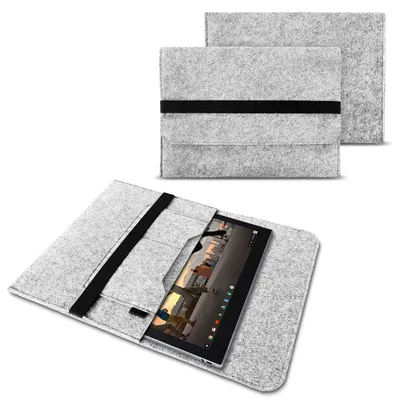 Produktbild von Sleeve Hülle für Lenovo Miix 310 320 300 10,1 Zoll 2in1 Tablet Tasche Filz CoverFarbe:Hellgrau