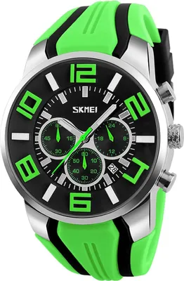 Immagine prodotto di Orologio da uomo Sport Boys Watch Cronografo Militare Orologio da polso Uomo Cool Analogico Quarzo Verde