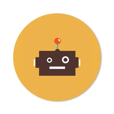 Produktbild von MuchoWow® Mauspad Mousepad Roboter - Gesicht - Antenne - Gelb - Jungen - Kind 20x20 cm - Mousepads - Maus Mat - Pad - Mausunterlage - Schreibtischmatte