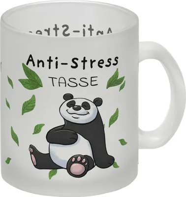 Produktbild von Anti-Stress Panda Glas Tasse