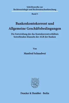 Produktbild von Bankenkontokorrent und Allgemeine Geschäftsbedingungen.
