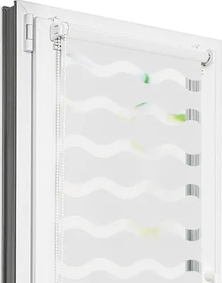 Produktbild von Doppelrollo Estika Welle ohne Bohren – 140 cm x 150 cm – Weiß – Einfache Montage mit Klemmen