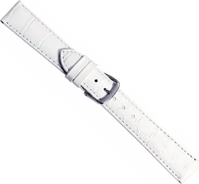 Produktbild von Ersatzband Uhrenarmband Kalbsleder Weiss  20352S, Stegbreite:20mm
